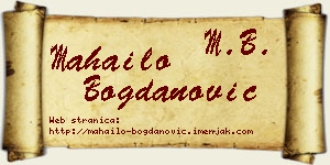 Mahailo Bogdanović vizit kartica